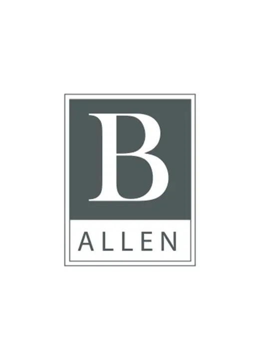 Logo featuring a large 'B' above the name 'Allen'.