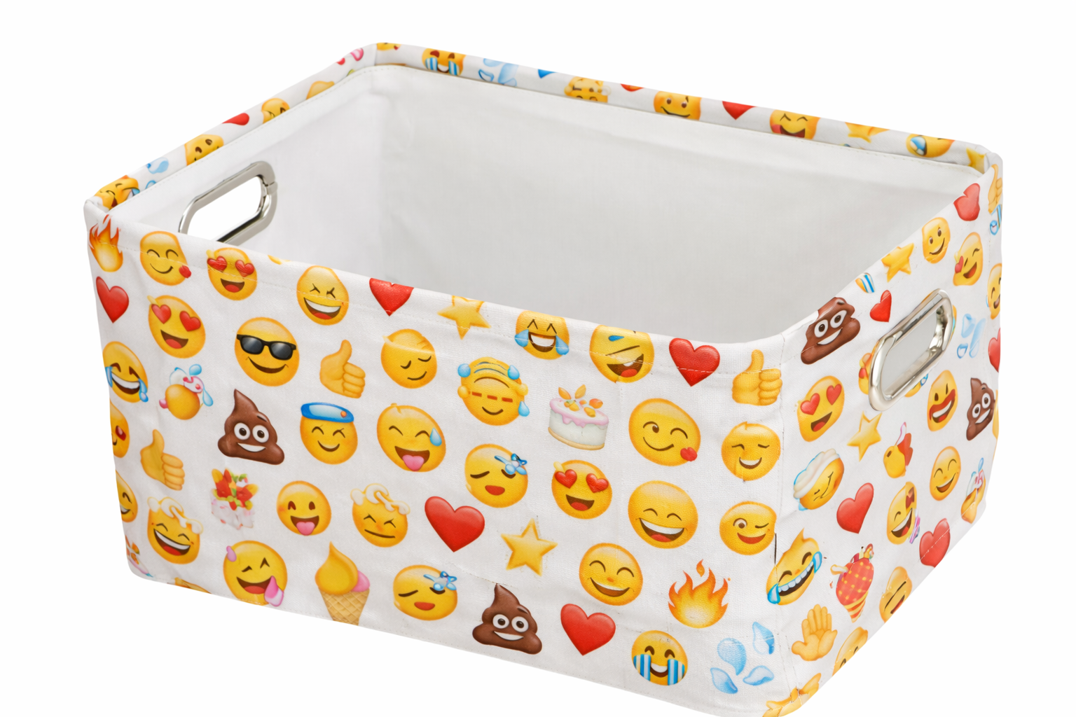 Emoji-patterned storage box