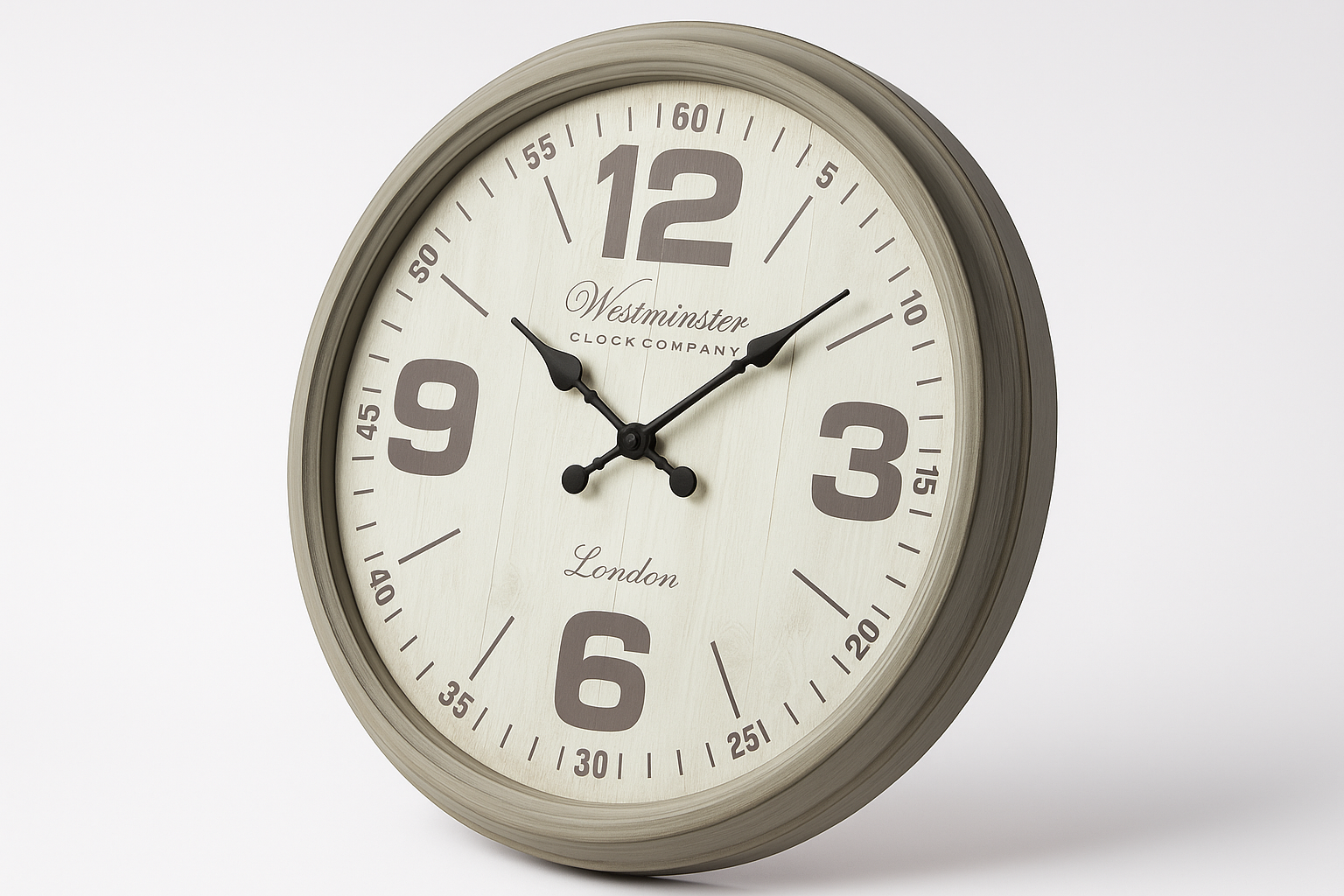 Classic clock showing 10:10