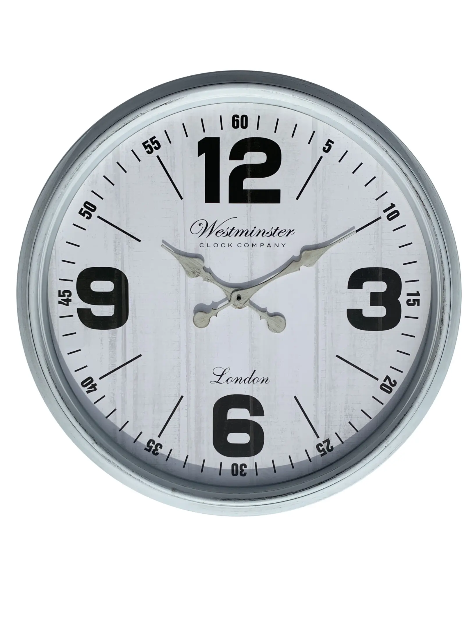 Classic clock face with large numerals
