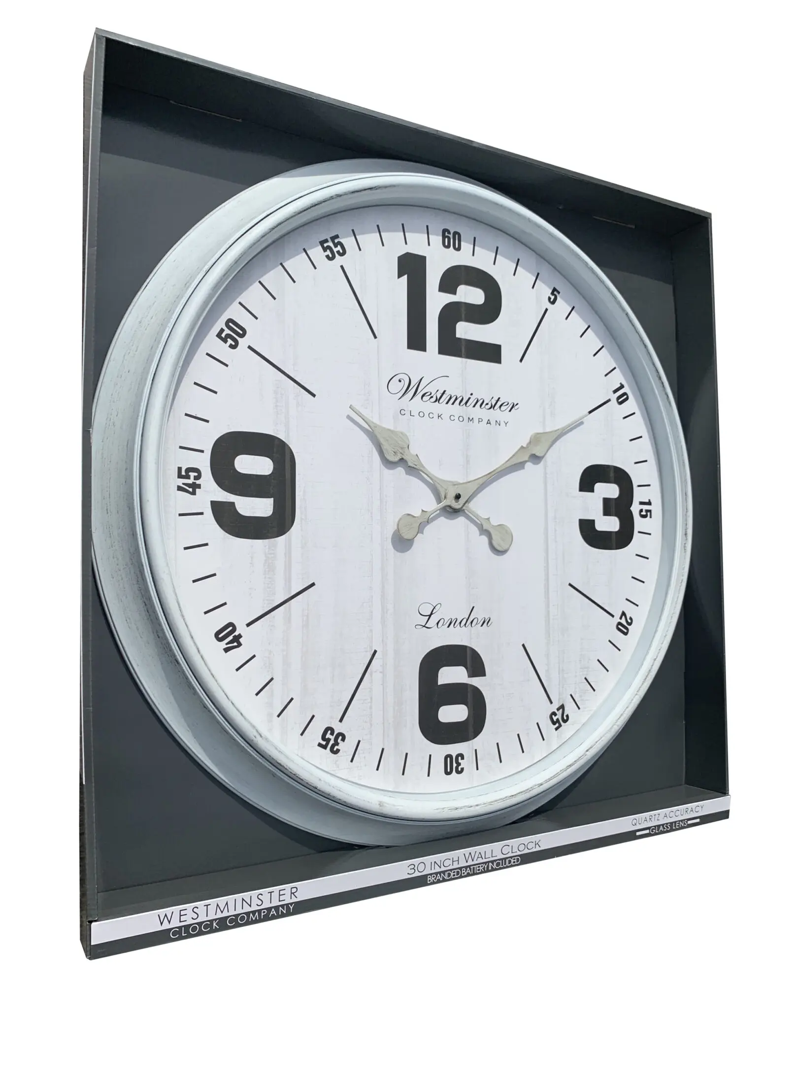 Stylish clock with bold numbers